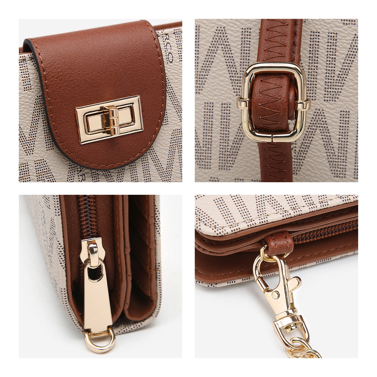 MKP COLLECTION Women Fashion Small Crossbody Shoulder Bag Cell Phone Zip Wallet Purse and Handbags Clutch Credit Card Holder with Chain Strap