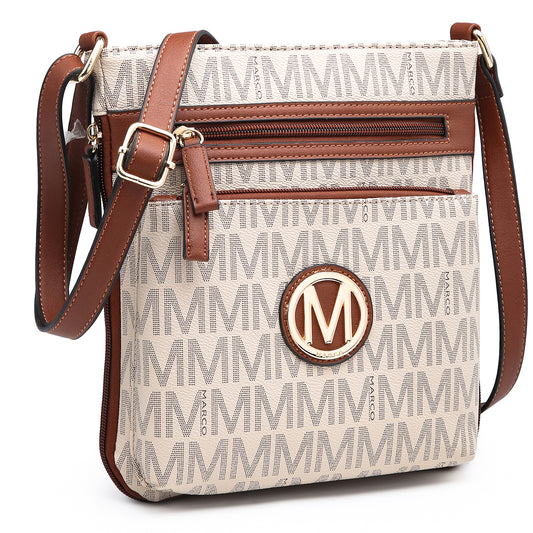 MKP Crossbody Purse for Women Multi Pockets Crossover Bag Zipped Shoulder Handbags Adjustable Strap